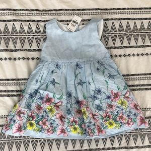 NWT Baby Gap Blue Floral Dress